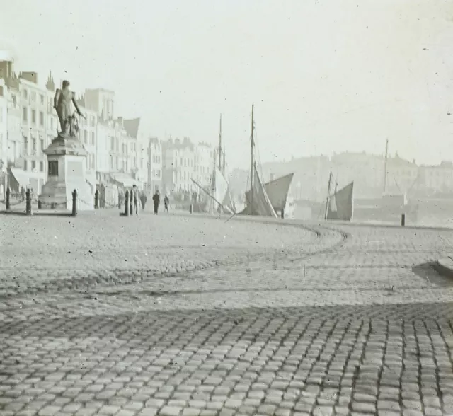 FRANCE La Rochelle c1910 Photo Stereo Plaque de verre Vintage V36L11n4