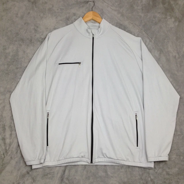 Adidas da Uomo Golf Lightweight Cerniera Intera Pista Giacca - Grigio - Taglia