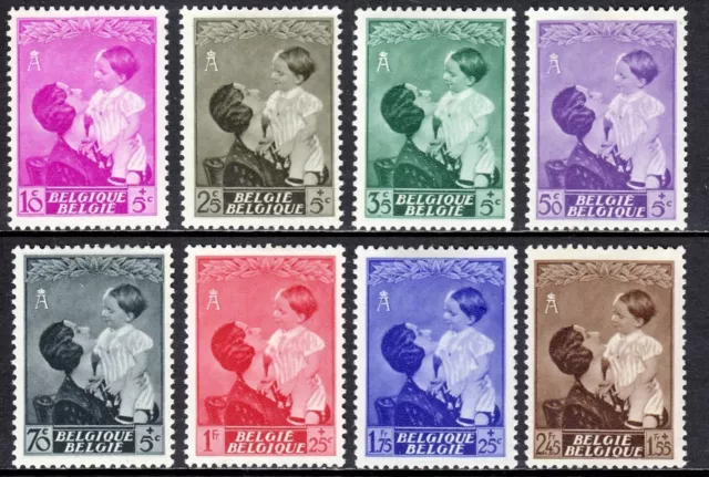 Belgium #YT447-YT454 Mint 1937 Queen Astrid Prince Baudouin [B189-B196]