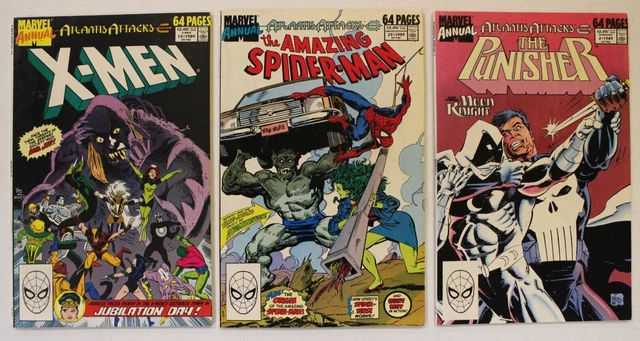 Atlantis Attacks Part 1-14 Complete Marvel Annual Crossover Set Lot 1989 KEYS 4