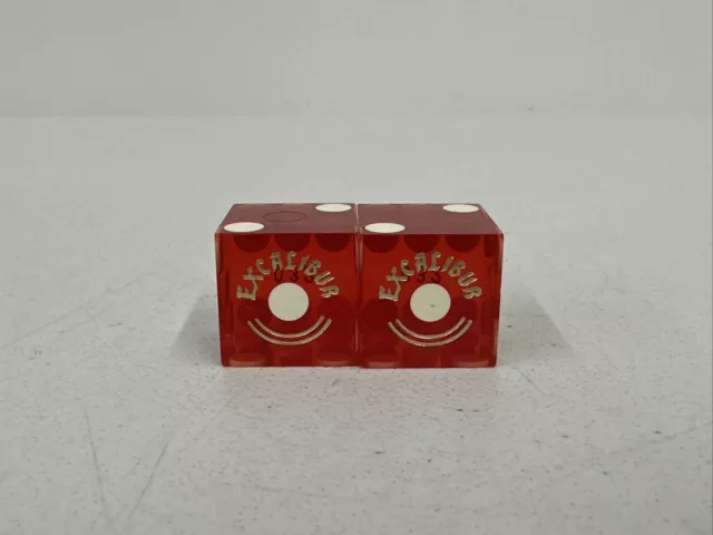 EXCALIBUR Las Vegas Casino Red Dice With Matching Numbers - 32