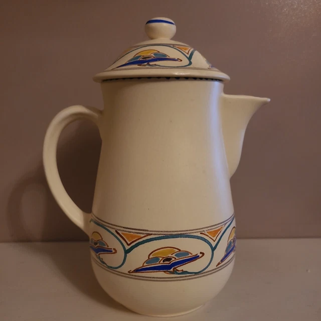 Honiton Devon Pottery COFFEE POT Hand Painted.