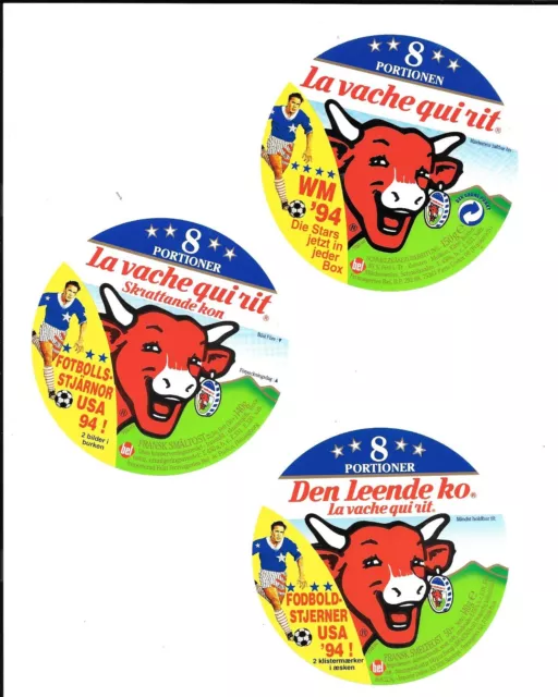 Etiquette de fromage :   3 VACHE QUI RIT FOOT 2èma Série