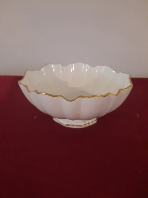 Lenox Symphony Scalloped & Footed 6" Candy Nut Dessert Bowl 24k gold Trim  USA