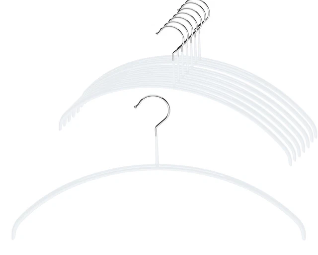 Lloyd Euro Narrow Clothing Hangers, Set of 10,White