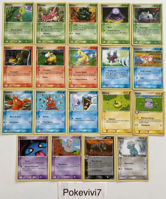 x19 Cartes Pokémon / Pokemon Card Bloc EX DRAGO en Italien ITA