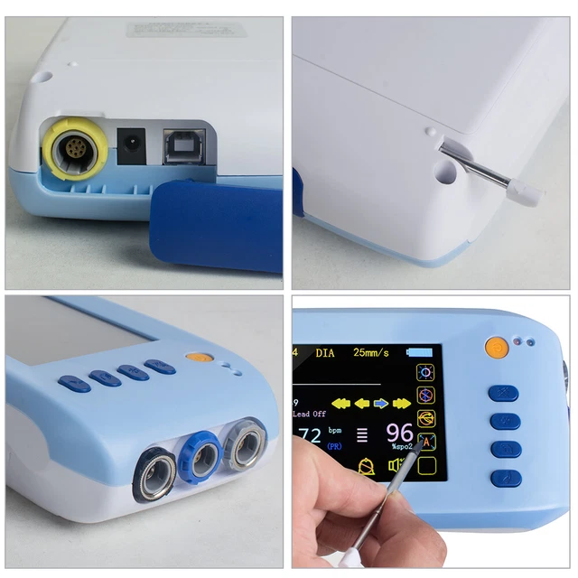 HANDHELD PATIENT MONITOR Machine LED Medical 5 Parameter Digital ECG