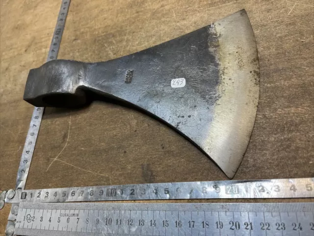 Hache OLD TOOL Axe outil ancien De  Bûcheron Signé Clerin  Breba (n*243)