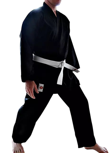 PACIFIC SPORTS BLACK KARATE UNIFORM 8oz MARTIAL ARTS UNIFORM NEW ADULTS SIZES