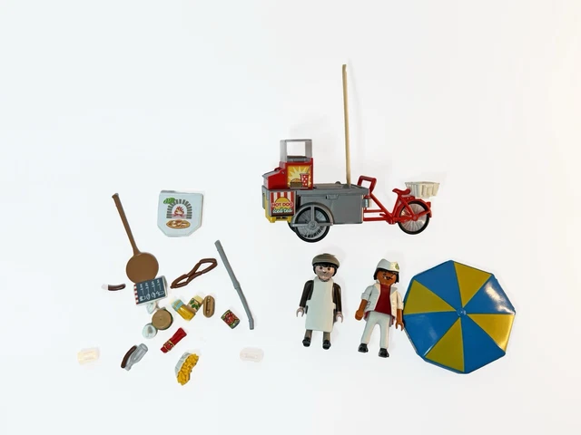 PLAYMOBIL NUEVA YORK Hot Dog Carrito y Pizza Street Vendor Set
