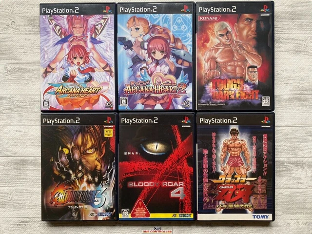 SONY PS2 Arcana Heart 1 2 & Bloody Roar 3 4 & Tough Dark Fight & Grappler Baki