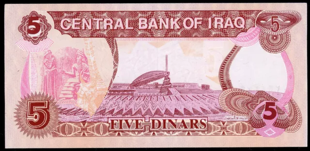 1992 Iraq 5 Five Dinar Saddam Hussein UNC - FREE COMBINED POST 3