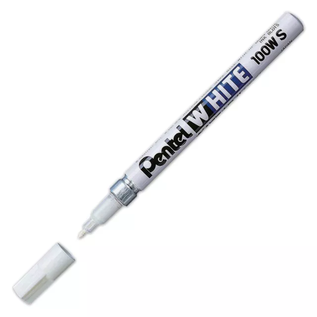 Pentel WHITE Permanent Paint Marker - Fine Point - Single - 100WS