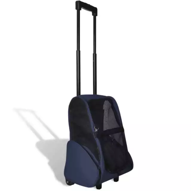 Chariot polyvalent pliable pour animaux de compagnie Bleu