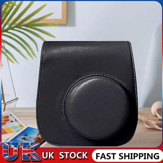 Instant Camera Bags PU Leather for Fujifilm Instax Mini 12/11/9/8 (Black) .
