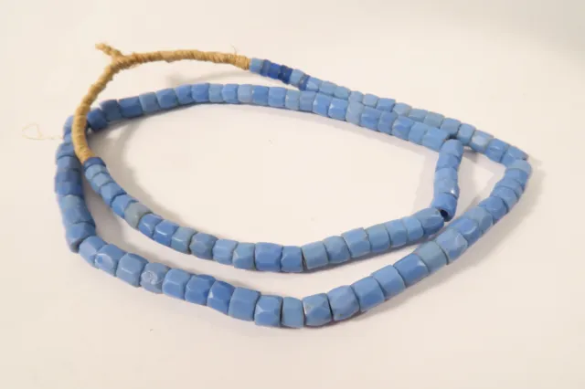 Russian Light Blue Opaque Blue Glass Beads ES45 Russian Blue African Trade Beads