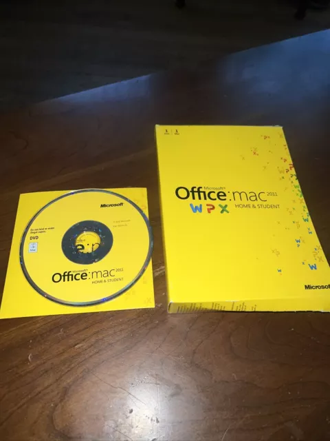 MS Microsoft Office MAC 2011 Home and Student WPX 2011 Family Pack