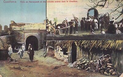 Carte postale ancienne MAROC MOROCCO CASABLANCA porte marraquesh cimetière