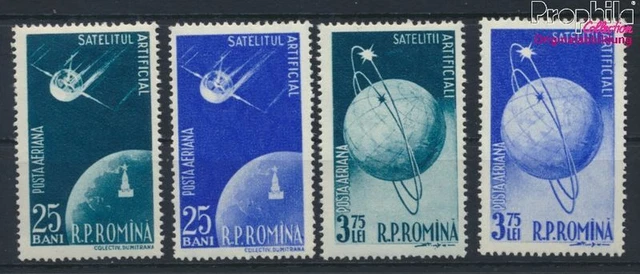 Briefmarken Rumänien 1957 Mi 1677-1680  postfrisch Raumfahrt (9933898