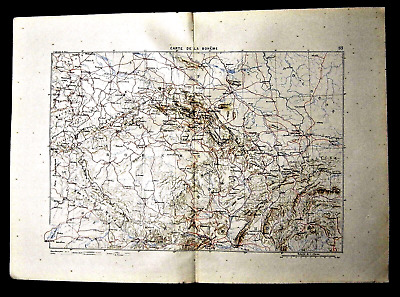 Stampa dArte 1572-42x30 Su carta antica Stampata e dipinta a mano Mappa di Siena 