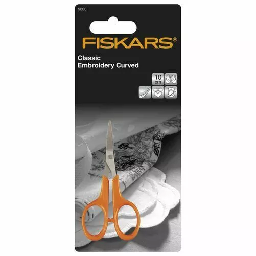 Fiskars Classic Embroidery Curved Fine Point Manicure Nail Scissors - 10cm