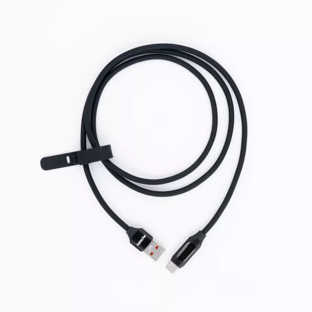 myVolts - Cavo PD step up da USB-A a USB-C con misuratore di potenza LCD nero liquirizia