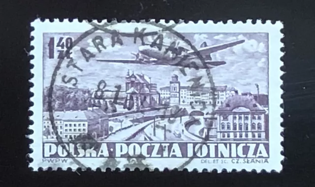 Polen 1952 MiNr 730 gestempelt ILyushin Flugzeug über Warschau
