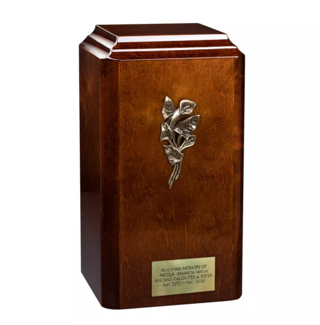 Holz Schatulle Einäscherung Urne für Ashes.unique Denkmal Beerdigung Hoch Glanz