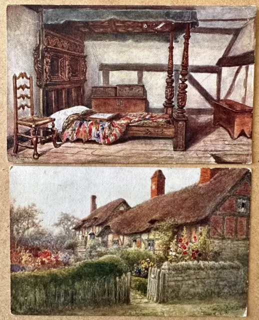VINTAGE POSTCARDS Anne Hathaway's Cottage, Stratford-on-Avon William Shakespeare