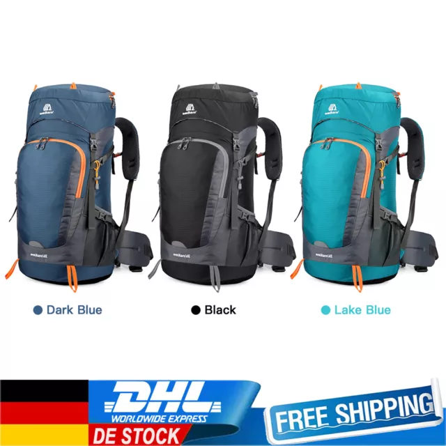 65L Rucksack Wanderrucksack Wasserdicht Outdoor Trekkingrucksack Reiserucks U4Z9