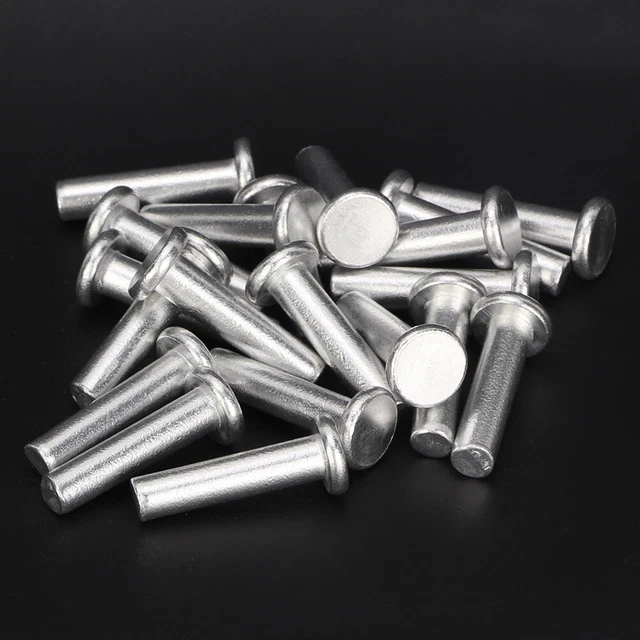 20 pz Gb867 M6 rivetti in alluminio solido testa piatta (M6*25) rivetto