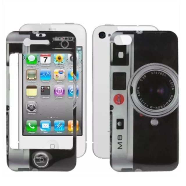 Film Autocollant Design Rétro Look Peau pour Téléphone Portable Apple IPHONE 4 &