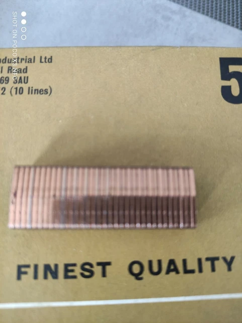 5000 piezas grapas de cobre de 14 mmx8 mm para pistola grapadora para tapicería de alta resistencia 