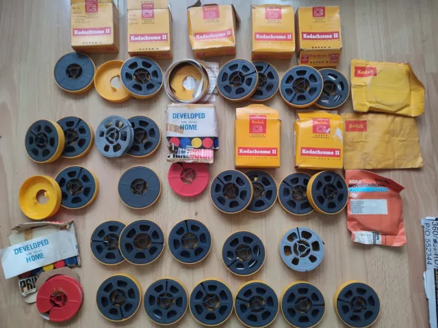 Kodak Super 8 Cartridge Kodachrome II Joblot - Used/Expired
