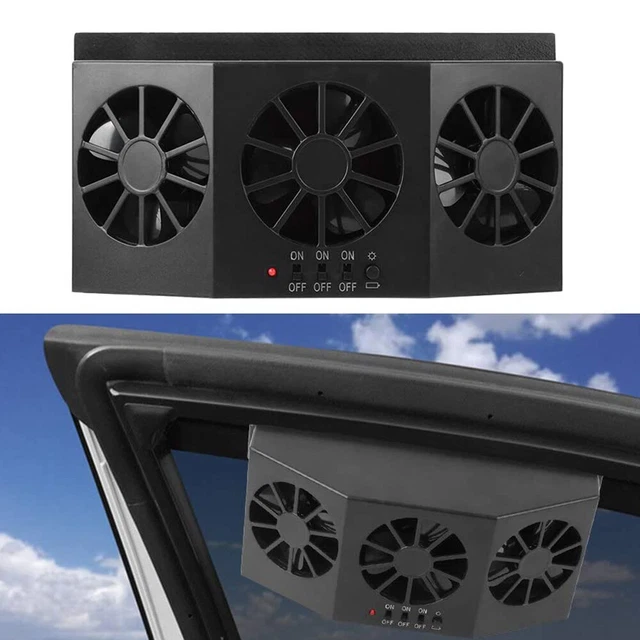 CAR EXHAUST FAN Solar Powered Vehicle Window Air Vent Fan Radiator