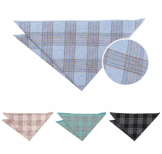 Mens Madras Check Pocket Square Handkerchief Hanky Accessory by DQT