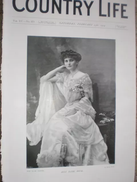 Printed photo Miss Elsie Hope engaged to Earl of Kerry 1904  my ref R