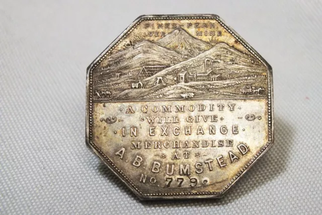 Vtg 1900 Bumstead Lesher Referendum Dollar Pikes Peak Sterling Silver Victor Co.