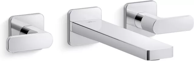 Kohler T27120-4-CP Parallel Wall-Mount Bathroom Sink Faucet Polished Chrome READ