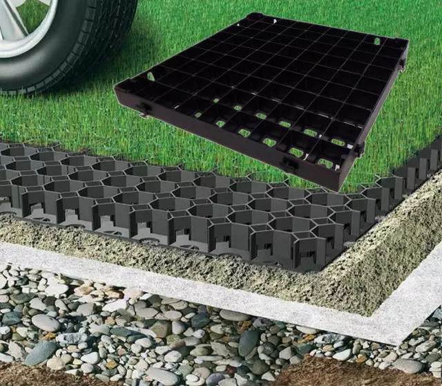 Gravel Drive Grids Parking Eco Grass Driveway Grid Plastic Geo Grid Paving Lawn 3