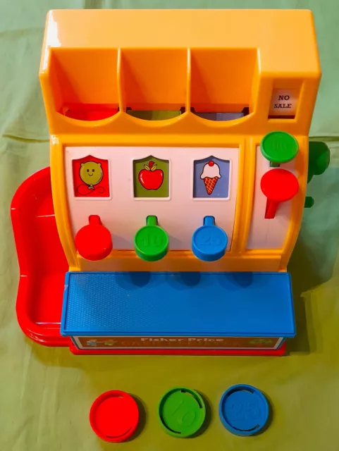 Fisher Price 926 Cash Register Kasse mit Münzen für Kaufladen