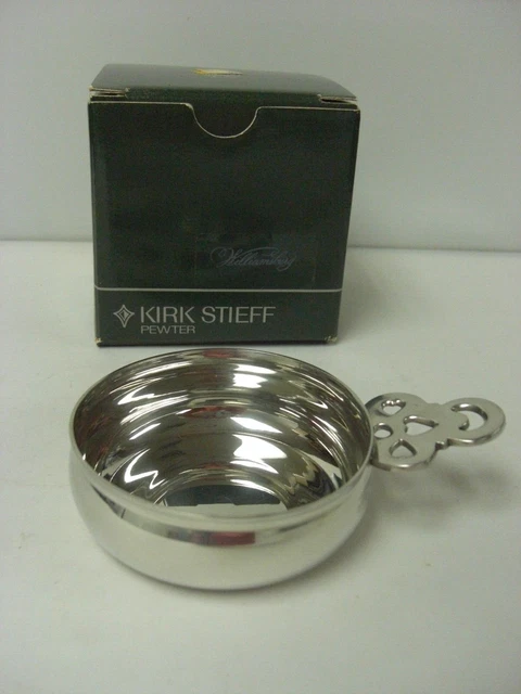 Kirk Stieff Colonial Williamsburg 3 1/4" Pewter Porringer NIB