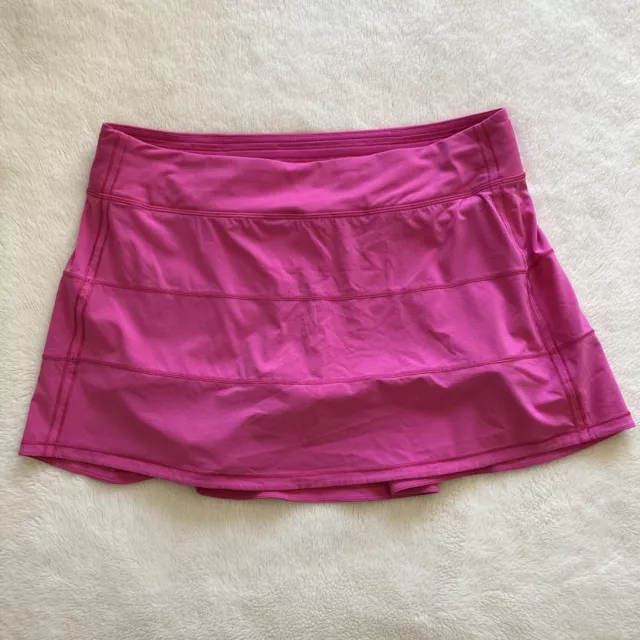 Lululemon Pace Rival Mid Rise Skirt *Tall Sonic Pink Skort Shorts 12