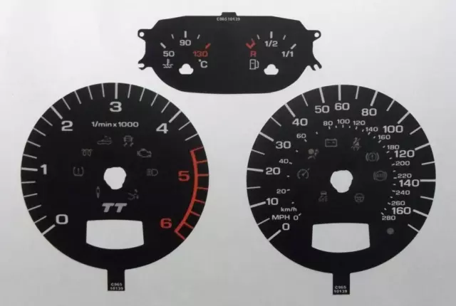 Lockwood Audi TT Mk2 (8J) 2006- Diesel BLACK Dial Conversion Kit C965