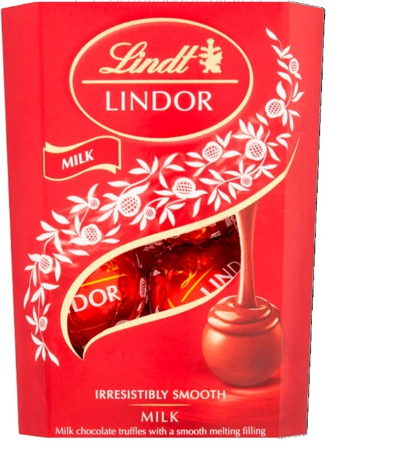 LINDT LINDOR MILK Chocolate Truffles Box Small | 37g | Chocolate ...