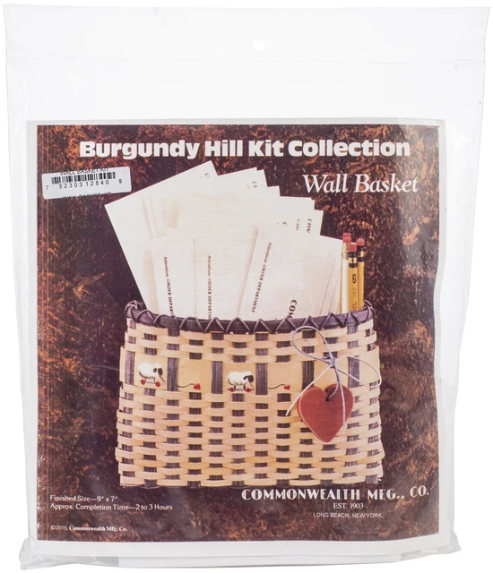 Borgoña Hill Cesta Kit-Cesta de pared 9""X7"" -12800-12840