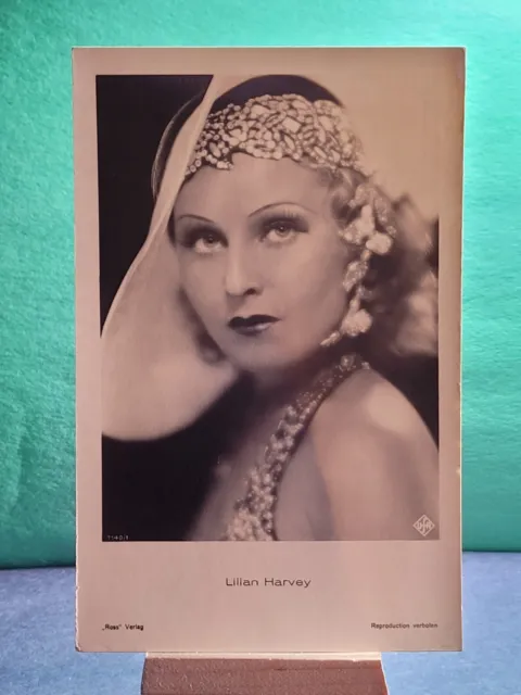 1930's RPPC Lilian Harvey Movie Star Ross Verlag Dutch Real Photo Postcard