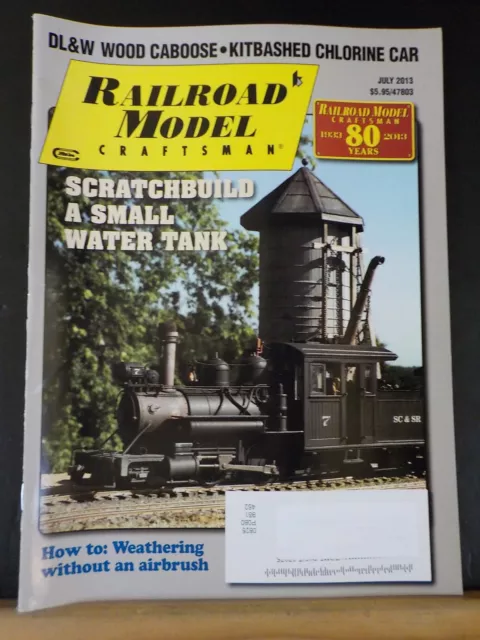 Railroad Model Craftsman Magazine 2013 July Scratchbuild small water tank Chlori