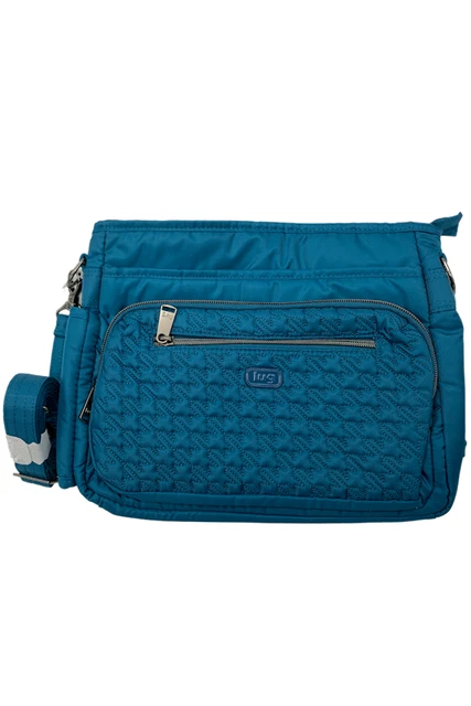 Lug Medium Crossbody with RFID Shimmy SE Ocean Blue