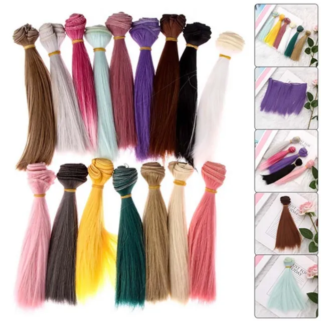 15cm Synthetic Fiber Long Straight Doll Wigs DIY Dolls Accessories Wig Hair
